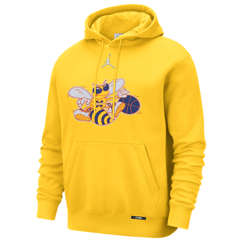 MENS - Nike Hornets Club Logo City Edition Hoodie - Yellow/Multi