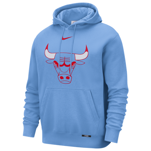 MENS - Nike Bulls Club Logo City Edition Hoodie - Blue/Multi