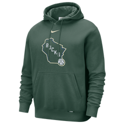 Men's - Nike Bucks Club Logo City Edition Hoodie - Multi/Green