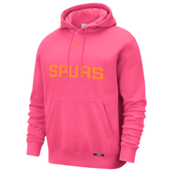 Men's - Nike Spurs Club Logo City Edition Hoodie - Pink/Multi