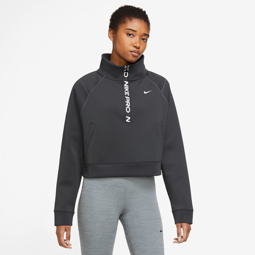 

Nike Womens Nike Dri-FIT Femme Half Zip Top - Womens Grey Size M