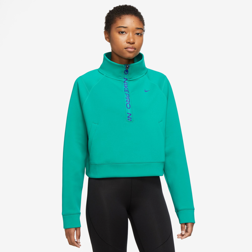 

Nike Womens Nike Dri-FIT Femme Half Zip Top - Womens Green Size M