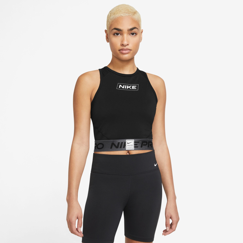 

Nike Womens Nike NP Dri-FIT Crop Graphic Tank - Womens Black Size M