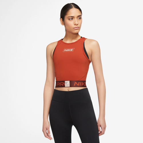 

Nike Womens Nike NP Dri-FIT Crop Graphic Tank - Womens Burgundy Size S