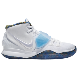 Boys' Grade School - Nike Kyrie 6 - White/White/Sapphire