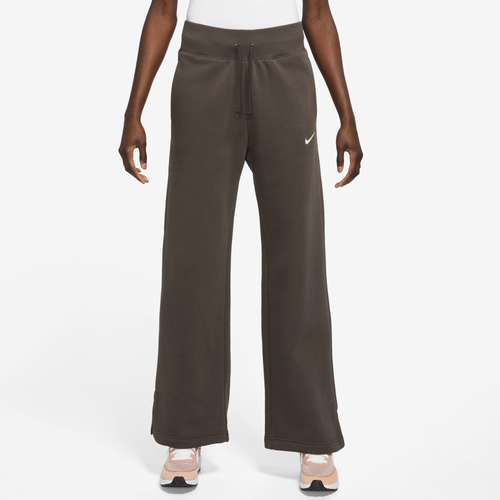 Nike wide leg sweatpants in brown