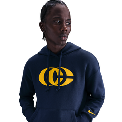 Women's - Nike CC Fleece Pull Over Essentials Hoodie - Midnight Navy/Amarillo/Amarillo