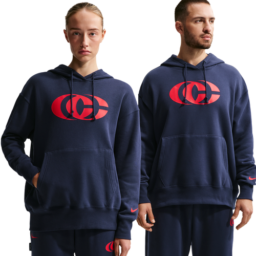 Nike CC Fleece Pull Over Essentials Hoodie - Nike University Red/Midnight Navy
