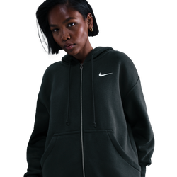 Women's - Nike Phoenix Fleece Long Sleeve Full-Zip - Seaweed/Sail
