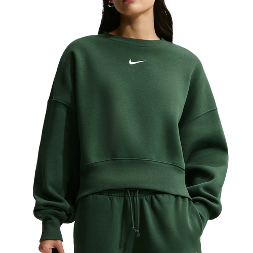 WOMENS - Nike NSW Style Fleece Crew OOS - Fir/Sail