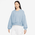 Nike NSW Style Fleece Crew OOS - Women's White/Blue