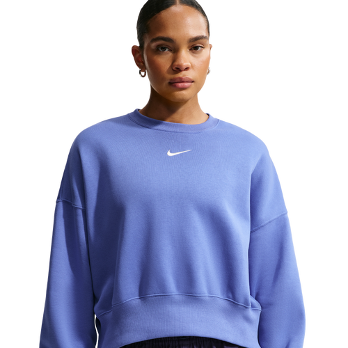 WOMENS - Nike NSW Style Fleece Crew OOS - Lt Medium Blue/Sail