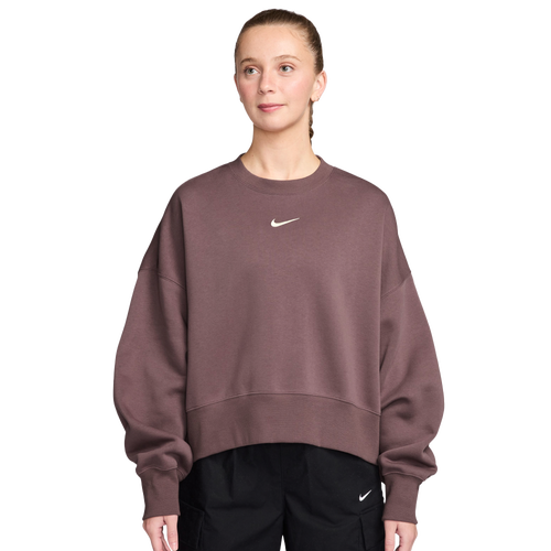 WOMENS - Nike NSW Style Fleece Crew OOS - Tattoo/Sail