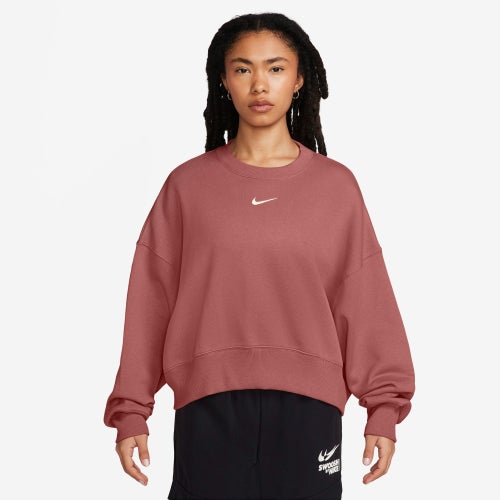 

Nike Womens Nike NSW Phoenix OOS Fleece LBR Crew - Womens Pink/Sail Size XXL