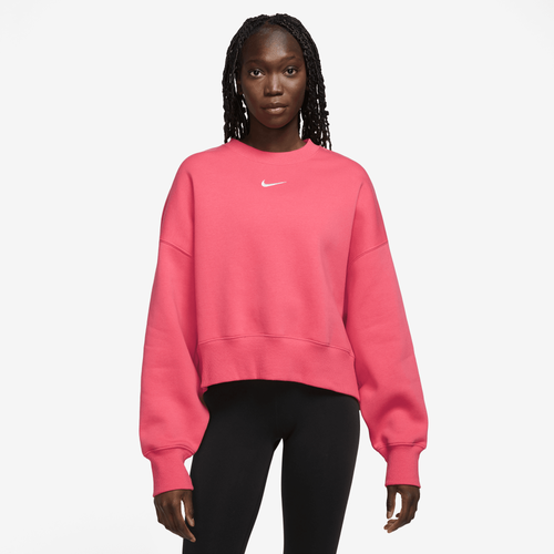 

Nike Womens Nike NSW Style Fleece Crew OOS - Womens Fusion Red Size S