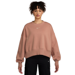 Women's - Nike PHNX Fleece Over Sized Crew - Pink/White