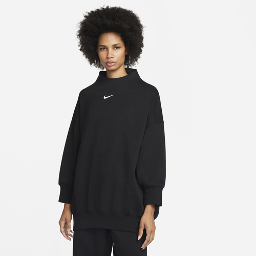 

Nike Womens Nike Phoenix Fleece Mock - Womens Black/White Size XS