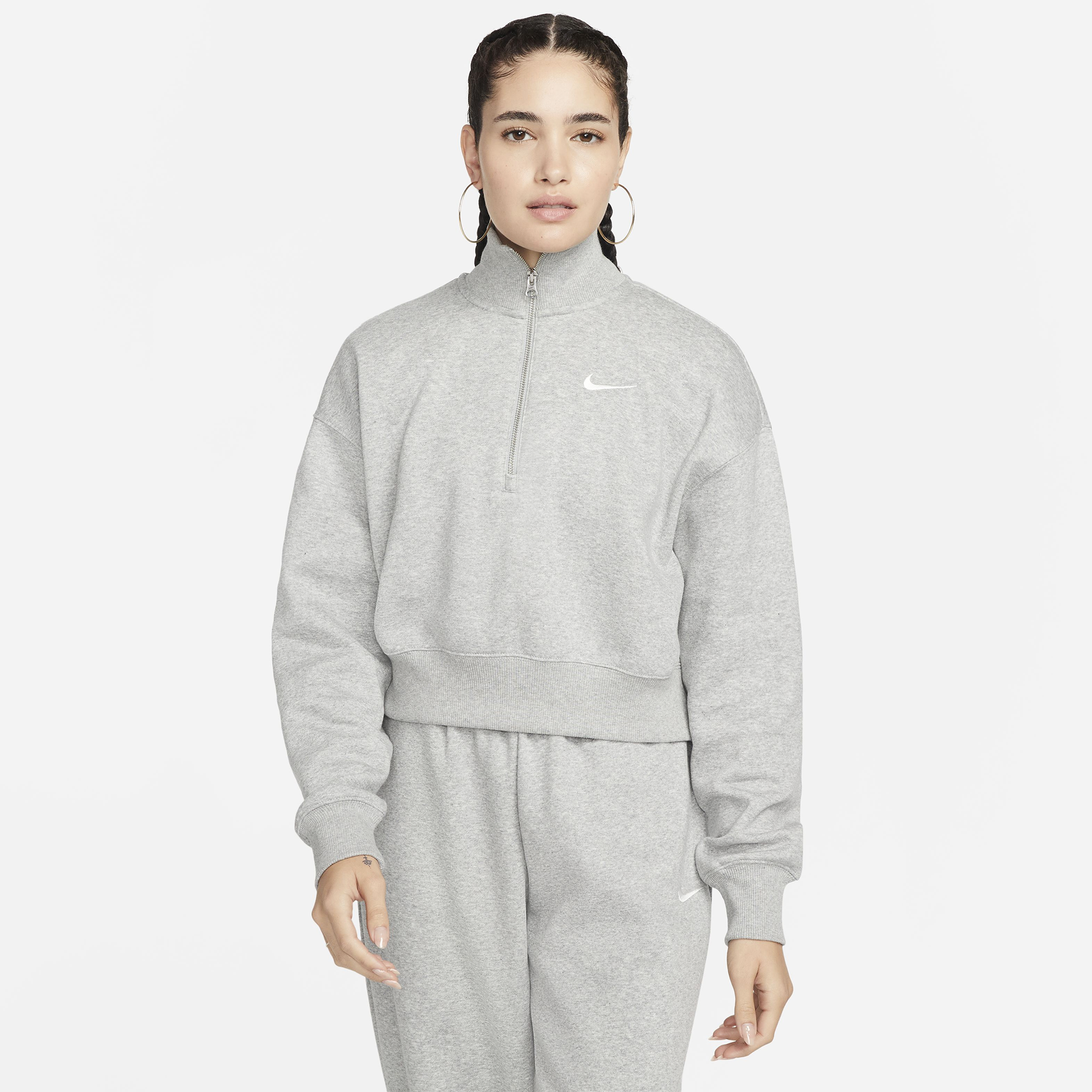 Nike crop quarter zip sale