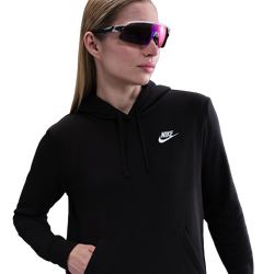Women's - Nike NSW Club Fleece PO Hoodie - Black/White