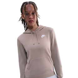 Women's - Nike NSW Club Fleece PO Hoodie - Malt/White
