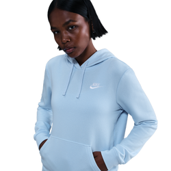 Women's - Nike NSW Club Fleece PO Hoodie - Celestine Blue/White