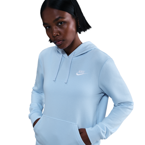WOMENS - Nike NSW Club Fleece PO Hoodie - Celestine Blue/White