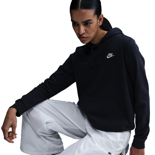 Nike Womens  Nsw Club Fleece Po Hoodie In Black