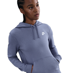 Women's - Nike NSW Club Fleece PO Hoodie - World Indigo/White
