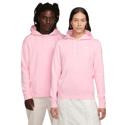 Women's - Nike NSW Club Fleece PO Hoodie - White/Med Soft Pink