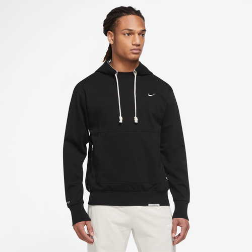 Shop Nike Mens  Dri-fit Standard Issue Pullover Hoodie In Black/pale Ivory