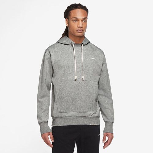 Nike Mens  Dri-fit Standard Issue Pullover Hoodie In Dark Grey/pale Ivory