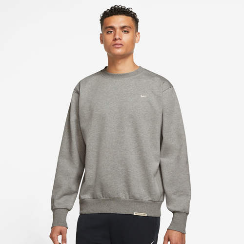 Nike Mens  Dri-fit Standard Issue Crew In Dark Grey/pale Ivory
