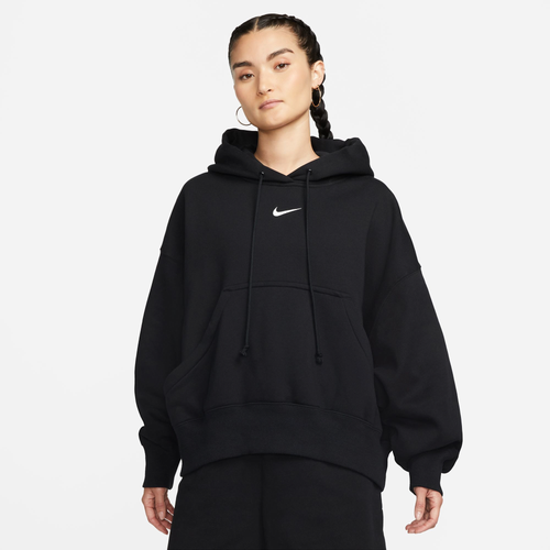 

Nike Womens Nike PHNX Fleece OS Pullover Hoodie - Womens Black/Sail Size XL