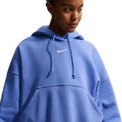 Women's - Nike PHNX Fleece OS Pullover Hoodie - Lt Medium Blue/Sail