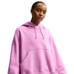 Women's - Nike PHNX Fleece OS Pullover Hoodie - Sail/Pink Foam