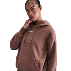 Women's - Nike Phoenix Fleece OS  Pullover Hoodie - Fauna Brown/Sail