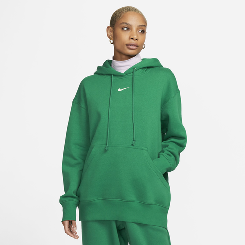 

Nike Womens Nike Phoenix Fleece OS Pullover Hoodie - Womens Malachite/Sail Size L