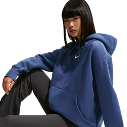 Women's - Nike Phoenix Fleece OS  Pullover Hoodie - Mystic Navy/Sail