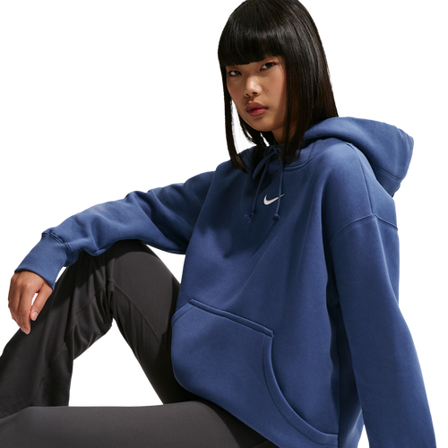 WOMENS - Nike Phoenix Fleece OS  Pullover Hoodie - Mystic Navy/Sail