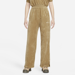 Women's - Nike NSW Velour Pant Wide - Tan