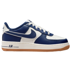 Boys' Grade School - Nike Air Force 1 LV8 2 - Sail/Midnight Navy
