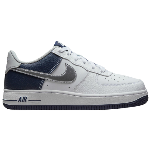 

Nike Boys Nike Air Force 1 LV8 - Boys' Grade School Shoes White/Metallic Silver/Midnight Navy Size 05.5