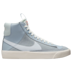 Girls' Grade School - Nike Blazer Mid '77 SE - White/Blue Whisper/Football Grey