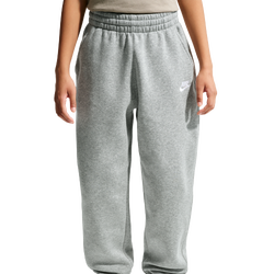 Boys' Grade School - Nike NSW Club Fleece Loose Pants - White/Dark Grey Heather