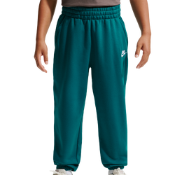 Boys' Grade School - Nike NSW Club Fleece Loose Pants - Bright Spruce/White