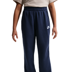 Boys' Grade School - Nike NSW Club Fleece Loose Pants - Midnight Navy/White
