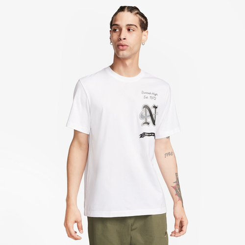 

Nike Mens Nike NSW Swoosh High Short Sleeve T-Shirt - Mens White/Olive Size XL