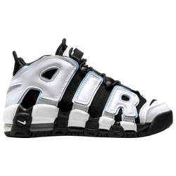 Boys' Grade School - Nike Air More Uptempo - White/Black/Cobalt Bliss