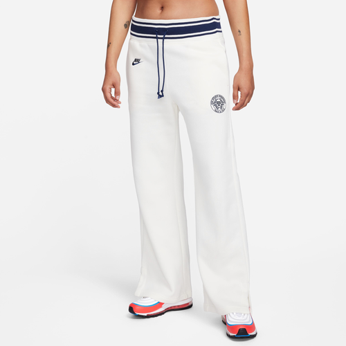 

Nike Womens Nike NSW Phoenix HR Exeter 74 Pants - Womens Sail/Navy Size M