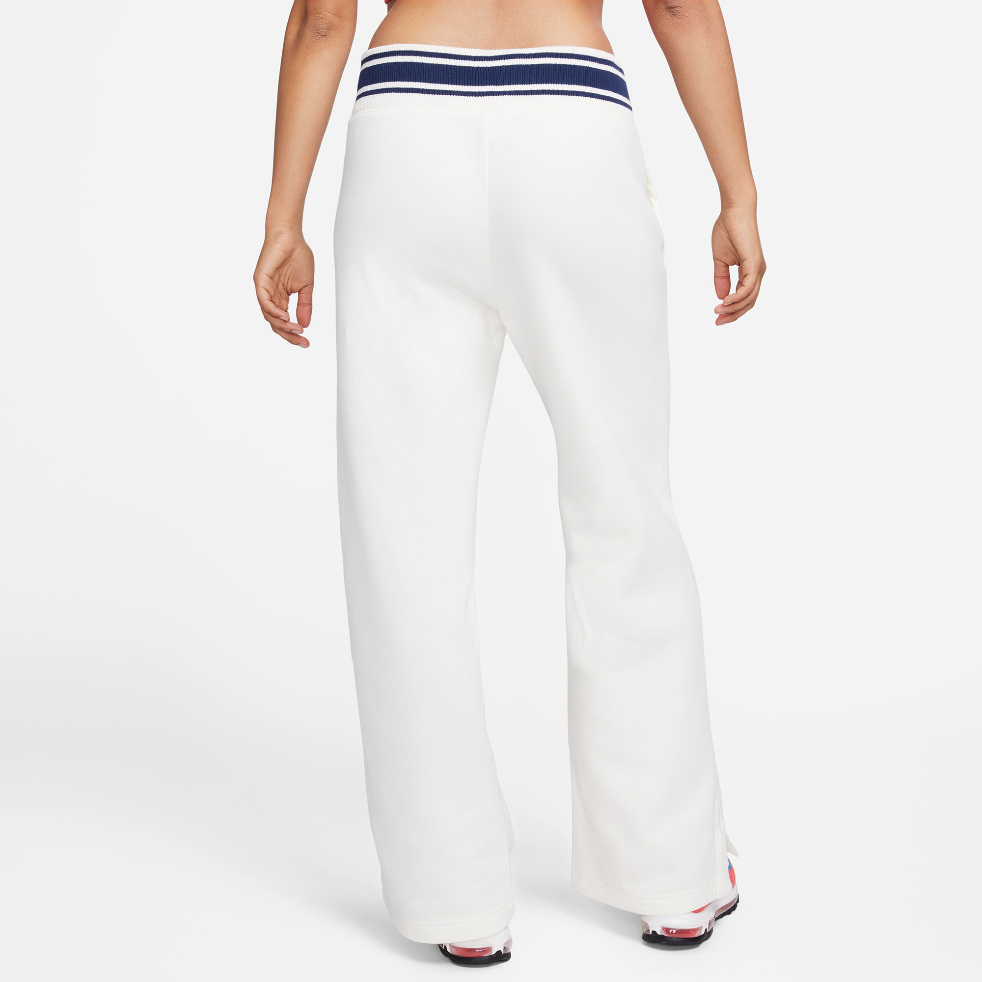 Nike Sisterhood wide leg track pants in white